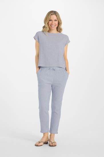 JUVIA 'Mousseline' striped Joggers