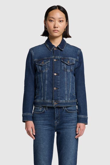 7 FOR ALL MANKIND Jeansjacke dunkelblau