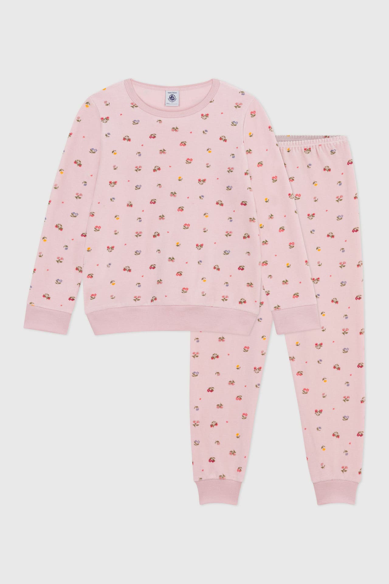 PETIT BATEAU Pyjama rosa gemustert, Bild 1