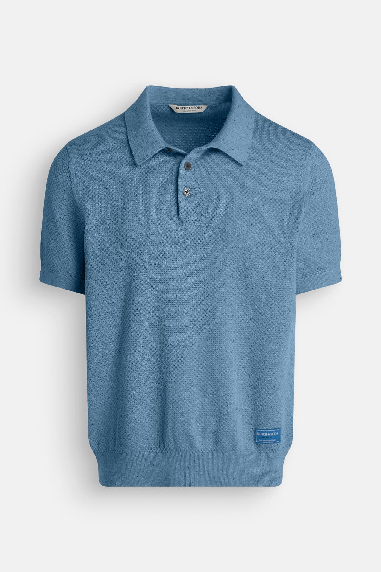 SCOTCH & SODA Strick-Polo blau, Bild 1