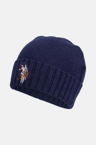 U.S. POLO ASSN. Strickmütze dunkelblau