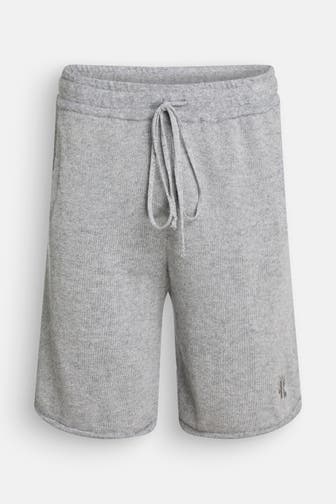 ROUGH. Strickshorts grau