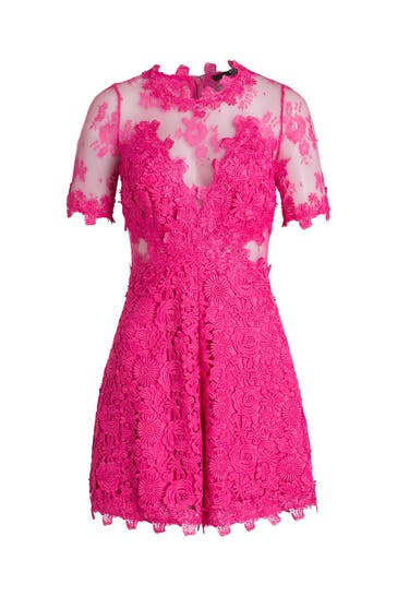 GUESS Spitzen-Jumpsuit pink