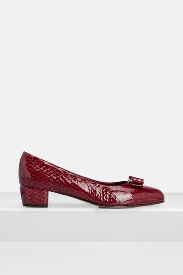 FERRAGAMO - Ballerinas 'Vara' weinrot