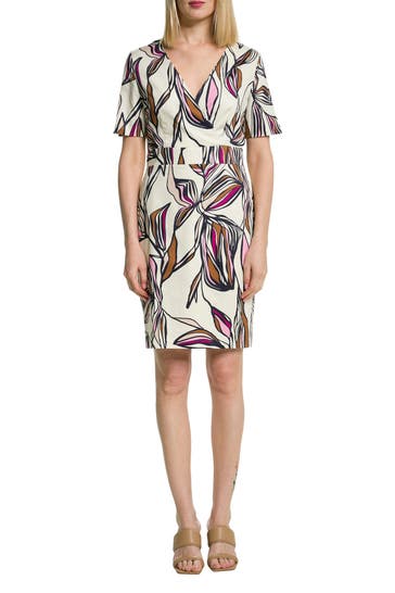 COMMA, Kleid ecru floral