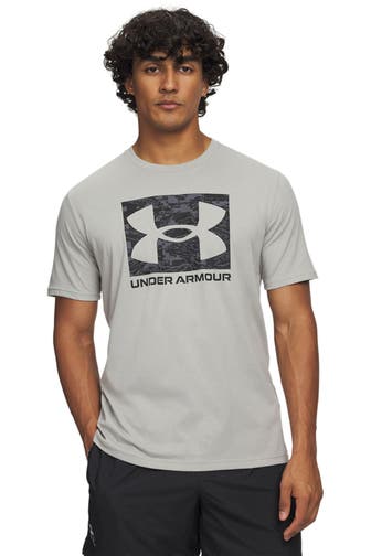UNDER ARMOUR T-Shirt 'Camo Boxed' steingrau