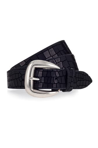 B.BELT Ledergürtel schwarzblau