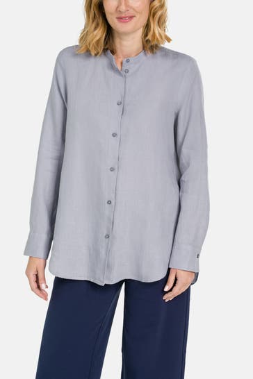 MARC O'POLO Leinenbluse grau