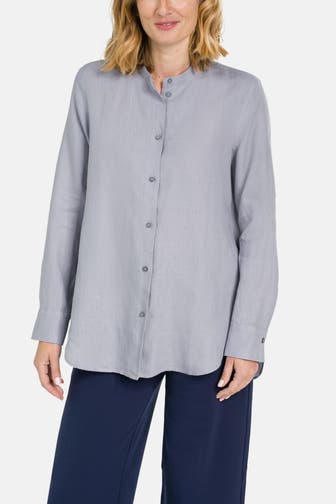 MARC O'POLO Leinenbluse grau