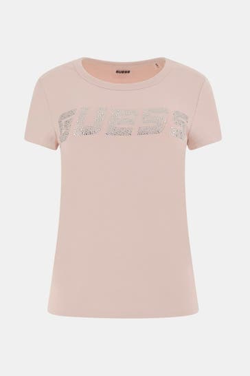 GUESS T-Shirt puderrosa