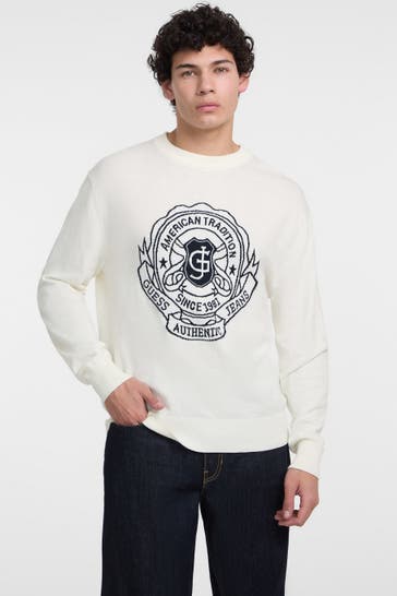 GUESS Strickpullover weiß