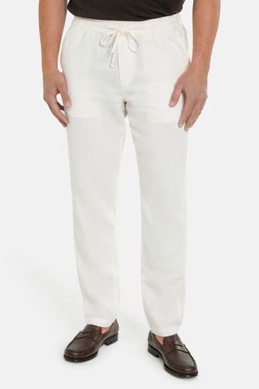 TOMMY HILFIGER Leinenmix-Hose ecru
