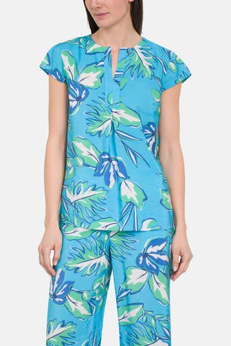 BETTY BARCLAY Blusenshirt blau gemustert