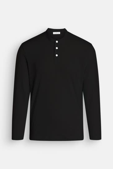 PHIL PETTER Leinen-Longsleeve schwarz