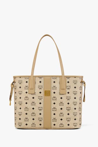 MCM Schultertasche beige gemustert