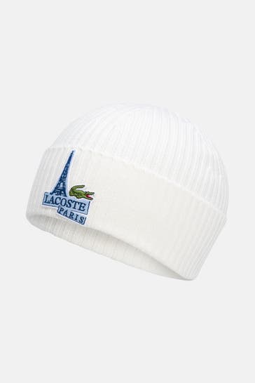 LACOSTE Beanie weiß