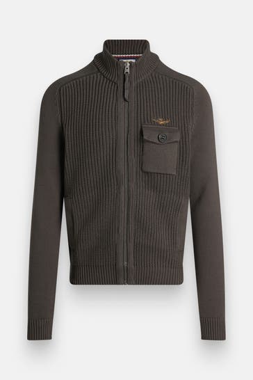 AERONAUTICA MILITARE Dark grey cardigan