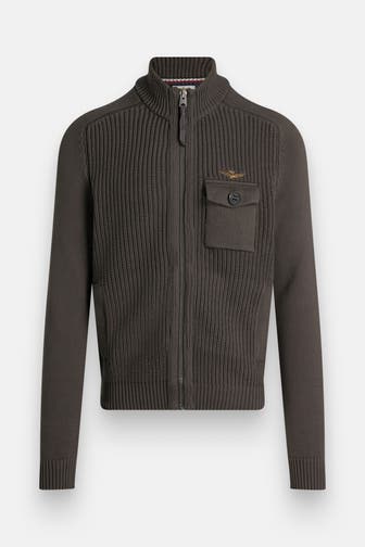 AERONAUTICA MILITARE Strickjacke dunkelgrau
