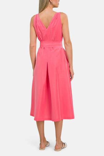 RIANI Leinenmix-Kleid koralle