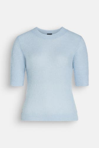 BOSS Strickshirt hellblau