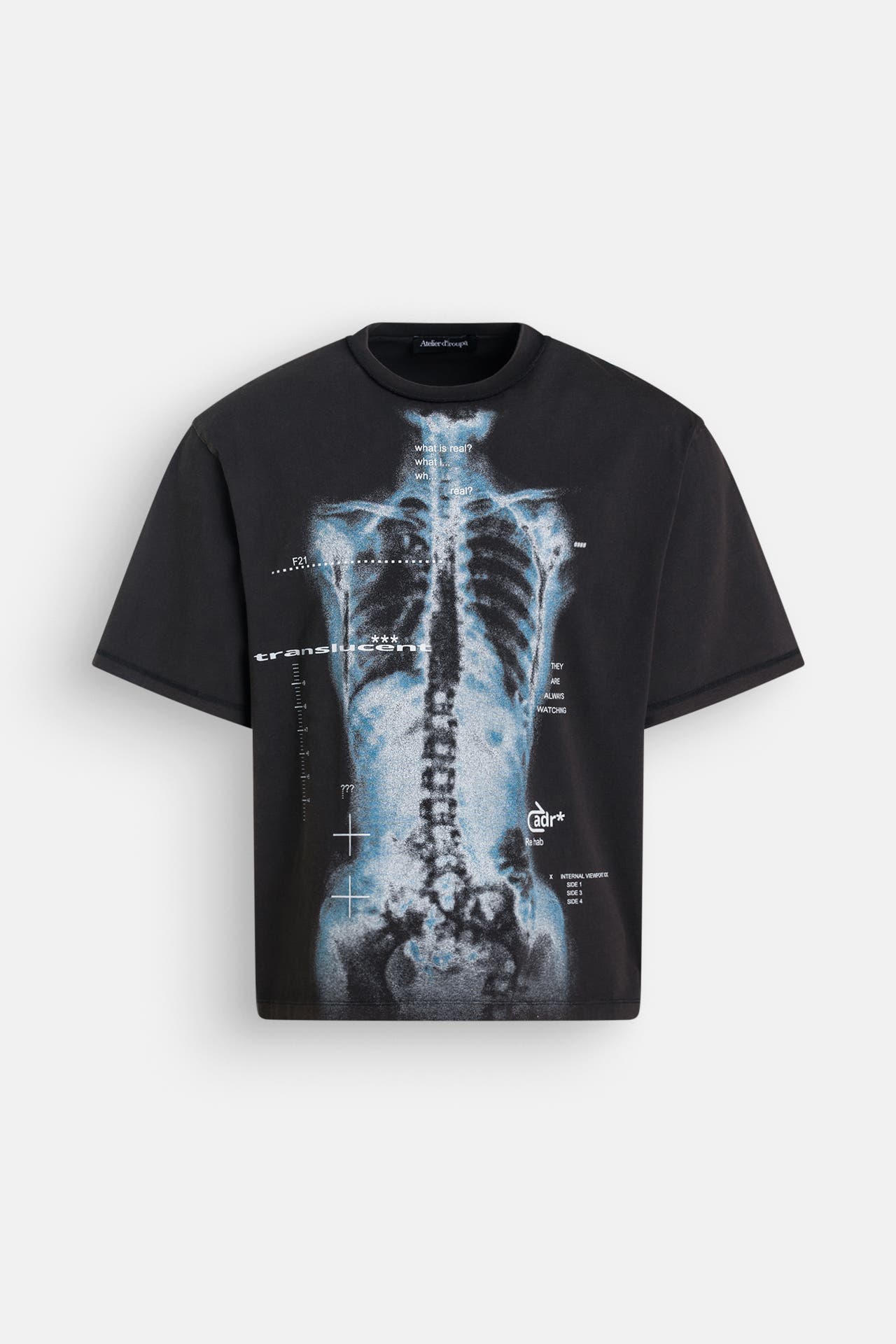 ATELIER DE ROUPA T-Shirt 'Skeleton' schwarz, Bild 1