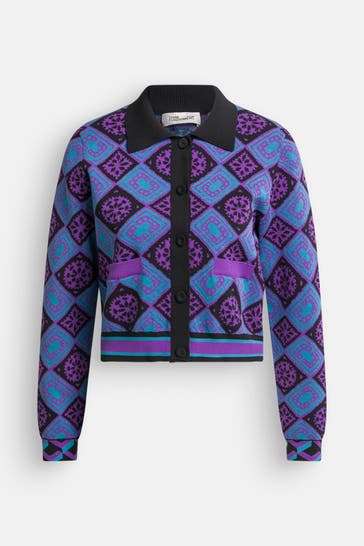 DIANE VON FURSTENBERG Strickjacke 'Petey' gemustert