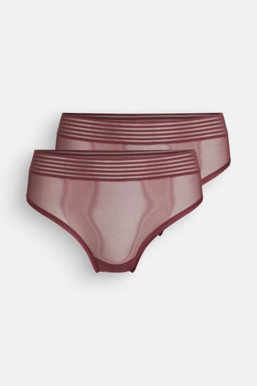 TRIUMPH 2er-Pack Slips 'Tempting Sheer' burgunder
