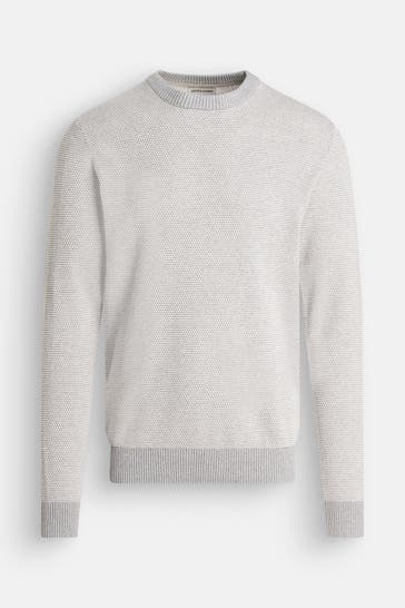 JACK & JONES Strickpullover hellgrau