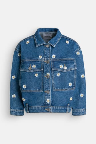 DESIGUAL Jeansjacke blau gemustert