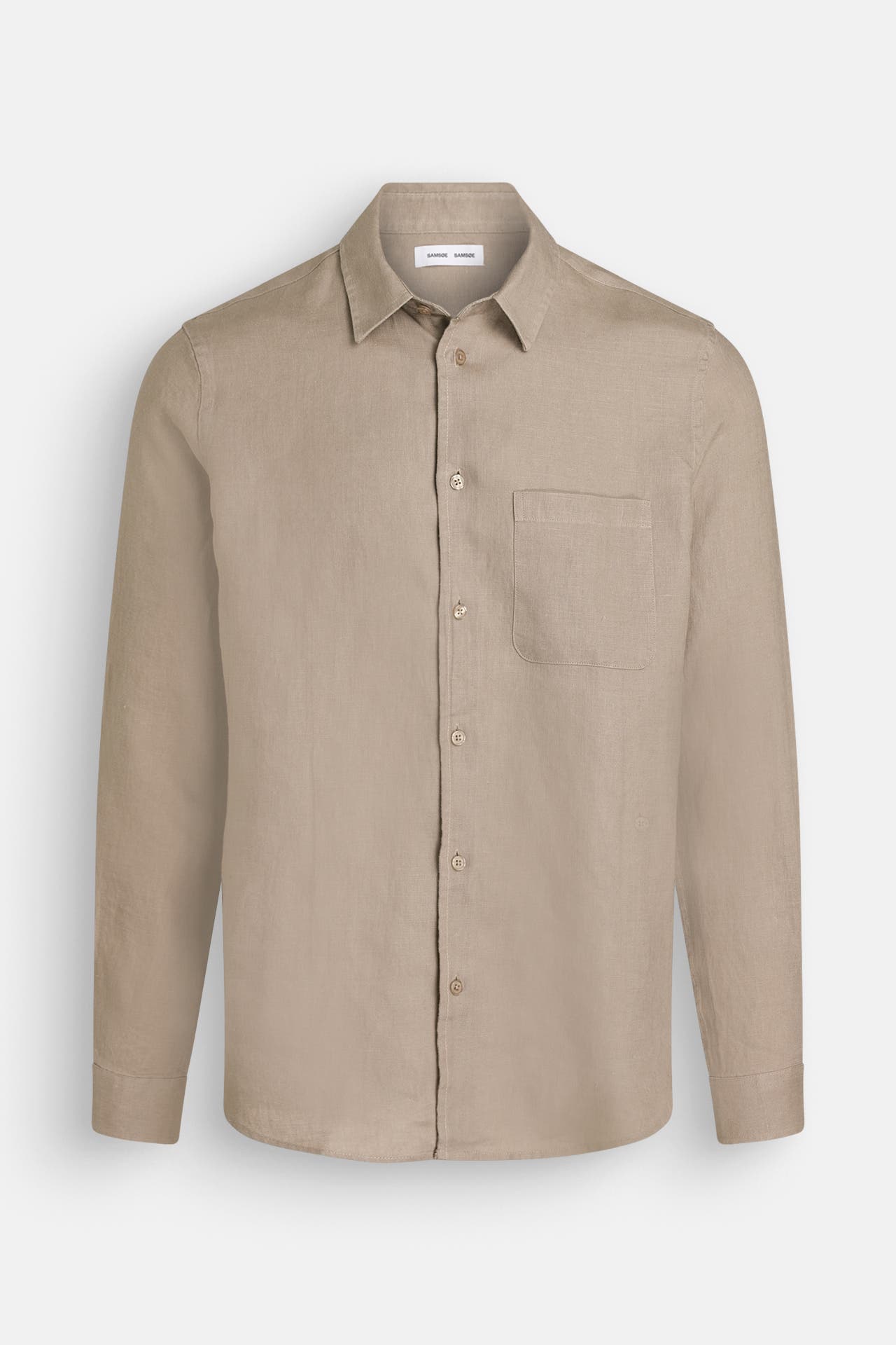 SAMSØE & SAMSØE Leinenhemd 'Liam' greige, Bild 1