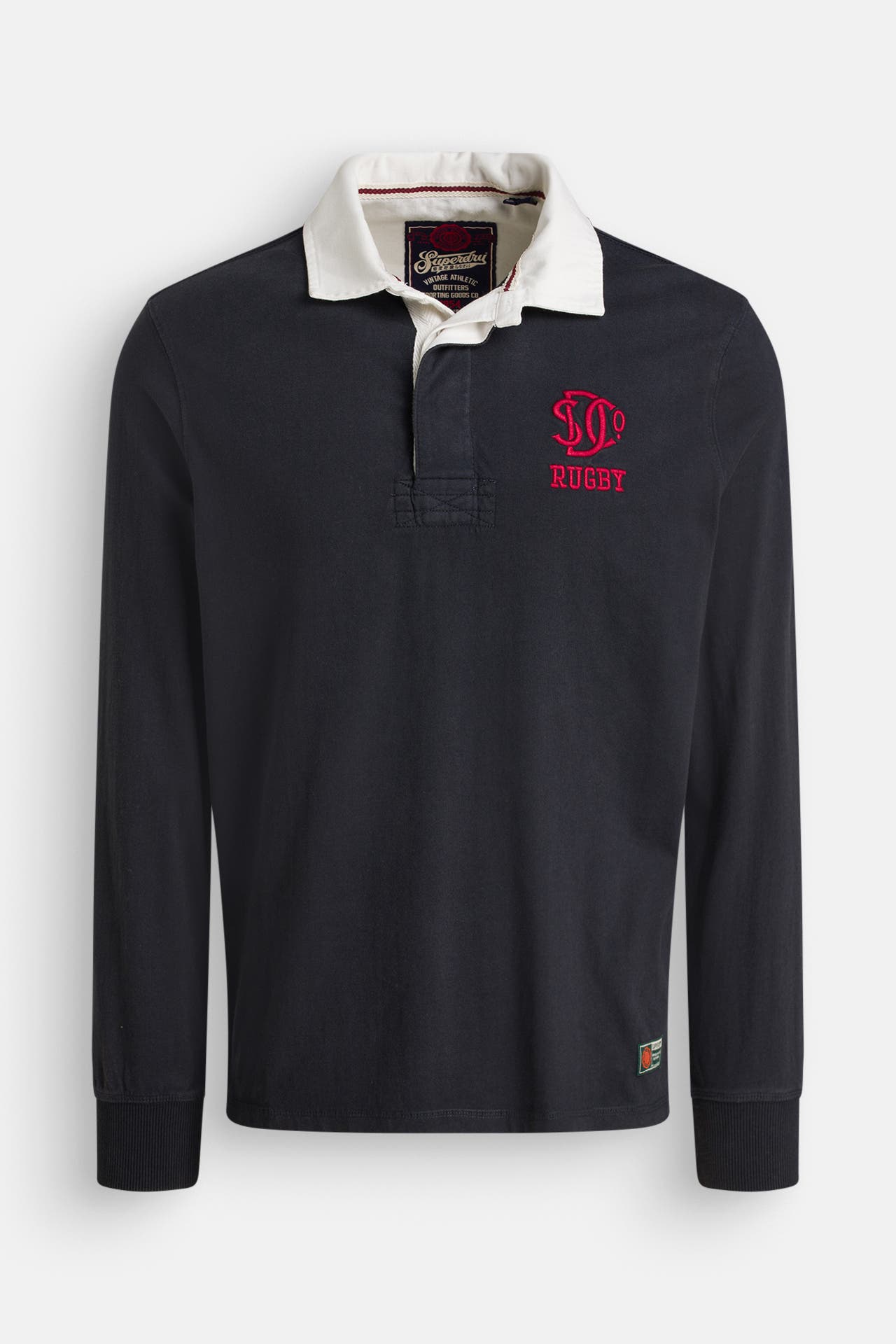 SUPERDRY Langarm-Polo schwarzblau, Bild 1