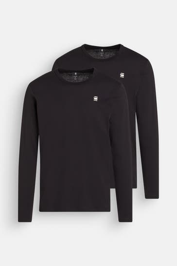G-STAR 2er-Set Longsleeve schwarz 