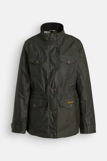 BARBOUR Wachsjacke 'Summer Sapper' dunkelgrün