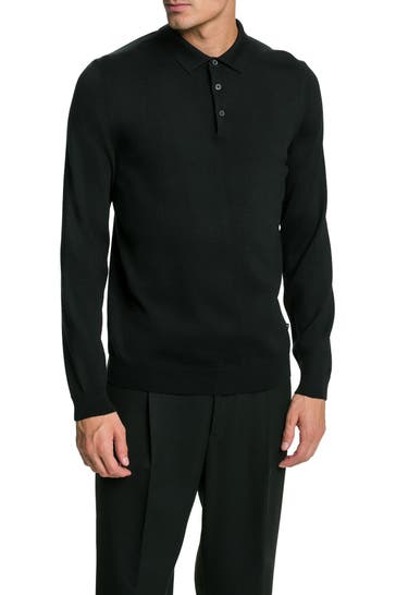 BOSS Strickshirt 'Bono' schwarz