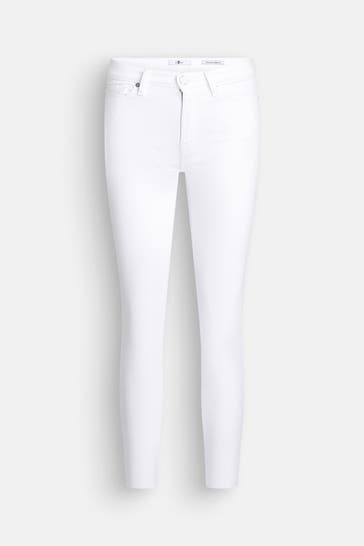 7 FOR ALL MANKIND Jeans weiß skinny crop