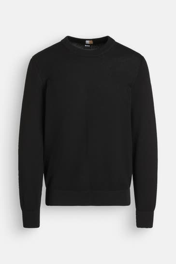 BOSS Strickpullover schwarz