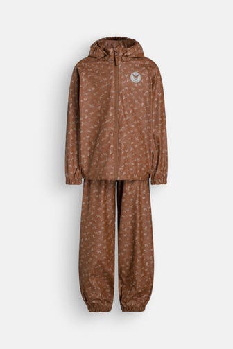 WHEAT Set: Regenjacke und Regenhose gemustert