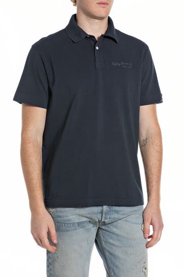 REPLAY Polo-Shirt schwarzblau