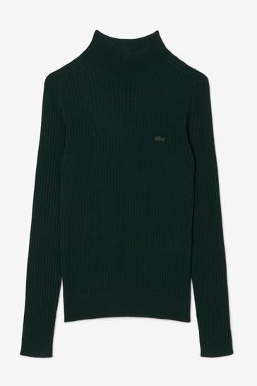 LACOSTE Wollpullover dunkelgrün