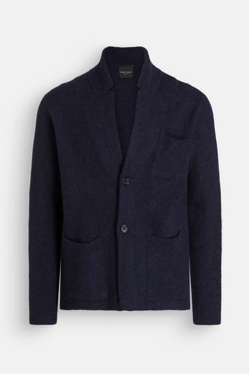 ROBERTO COLLINA Strickjacke nachtblau