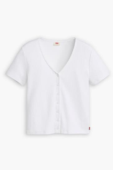 LEVI'S® Strickshirt weiß