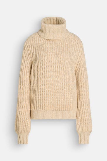 JET SET Rollkragenpullover beige