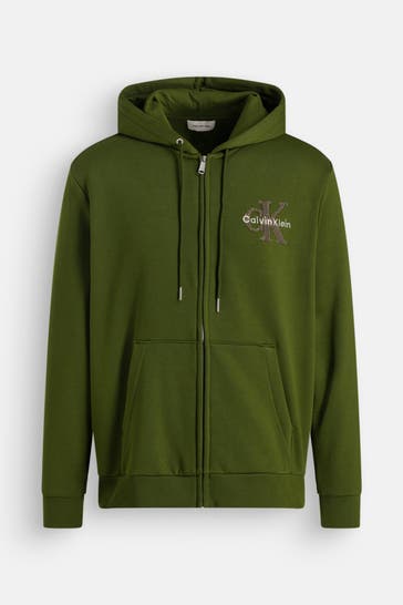 CK JEANS Sweatjacke oliv