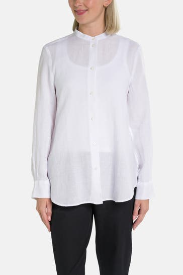 MARC O'POLO Leinenbluse weiß