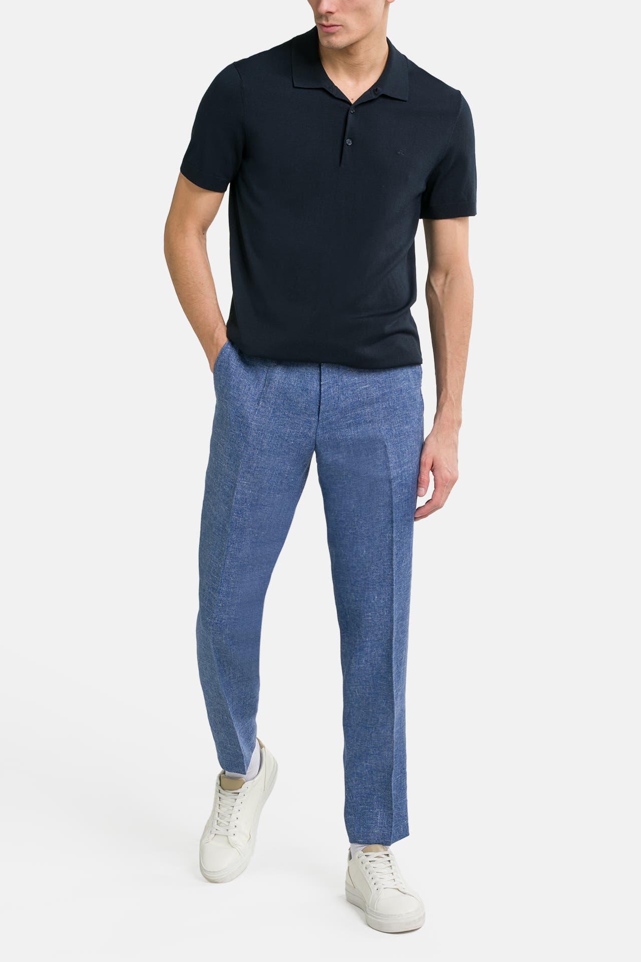 BOSS Leinenmix-Stoffhose azurblau, Bild 1
