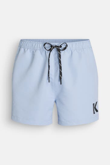 KARL LAGERFELD Badeshorts taubenblau