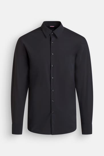 HECHTER Paris Business-Hemd schwarz Slim Fit
