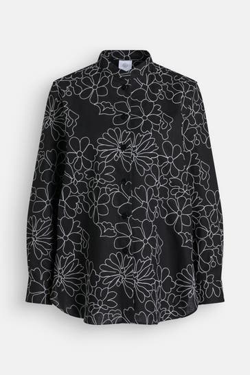 BOGNER Leinenmix-Bluse 'Chelsy' floral