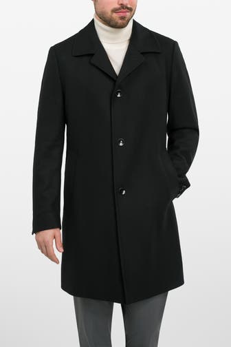 BOSS Wollmix-Mantel schwarz