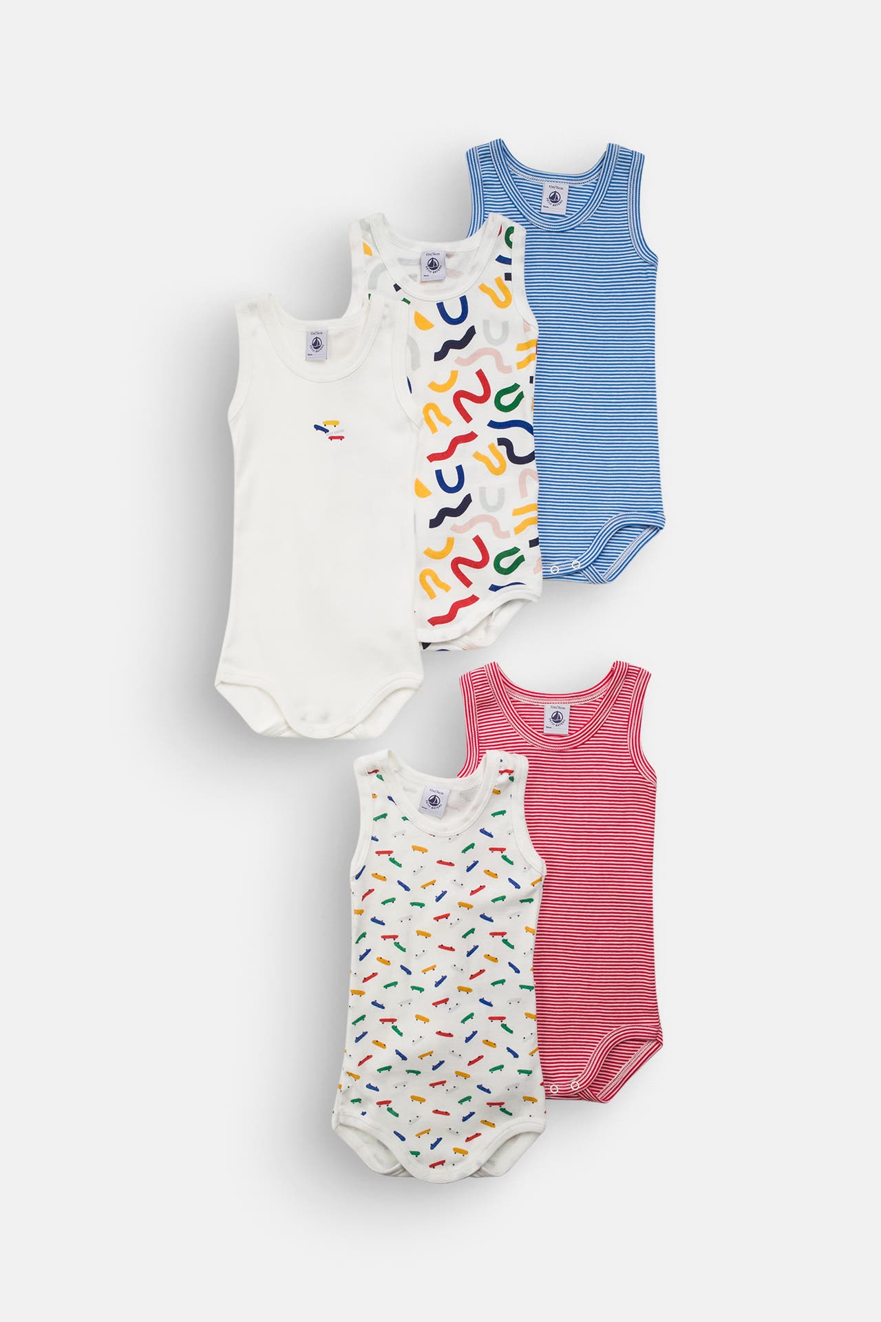 PETIT BATEAU 5er-Pack Bodys mehrfarbig, Bild 1